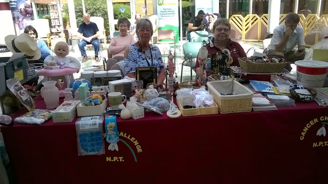 Charity tables at Neath Port Talbot Hospital